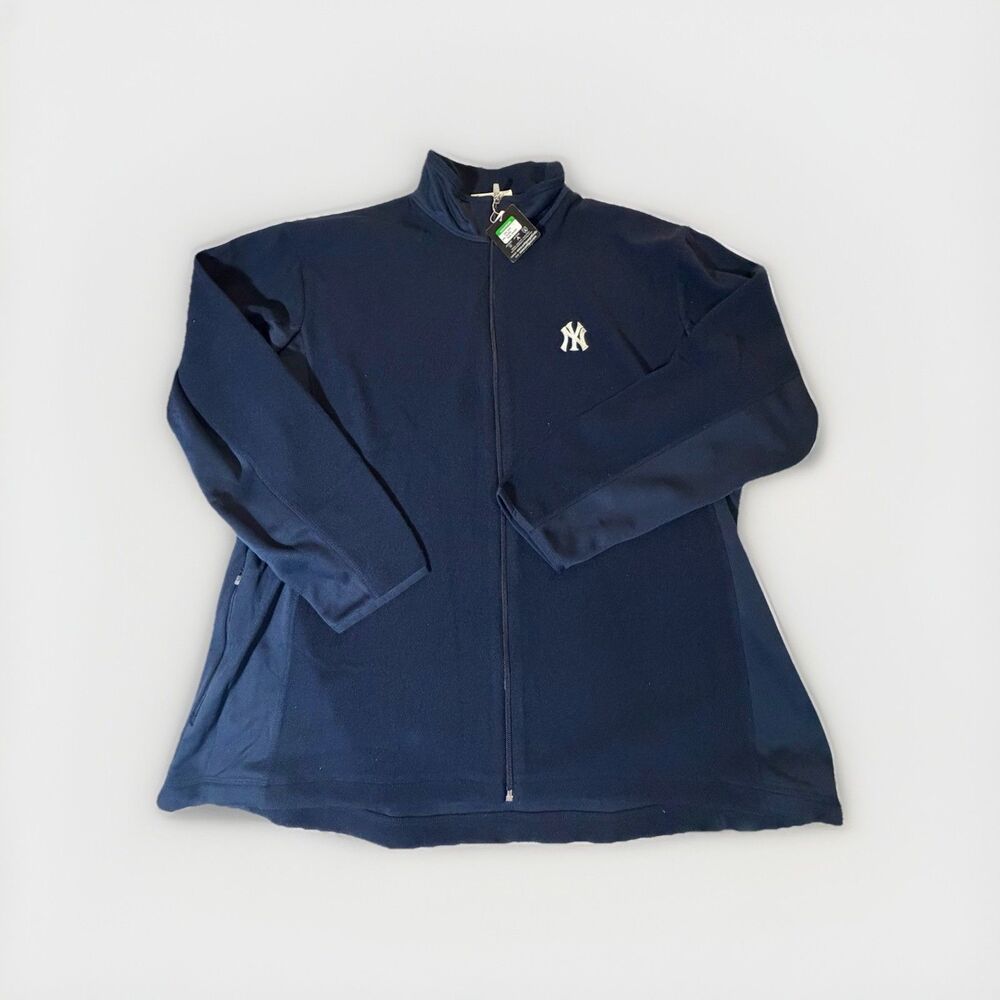 NWT Antigua New York Yankees Full Zip Fleece Jacket Men’s 2XL Navy MLB